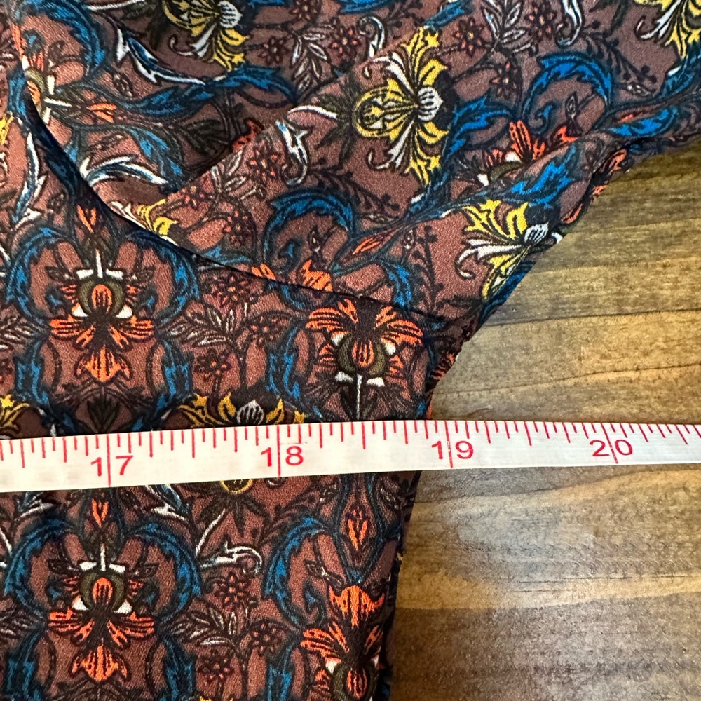 NWT Taylor & Sage Womens Floral Print Button Front Long Sleeve Dress Size Large - Picture 8 of 9